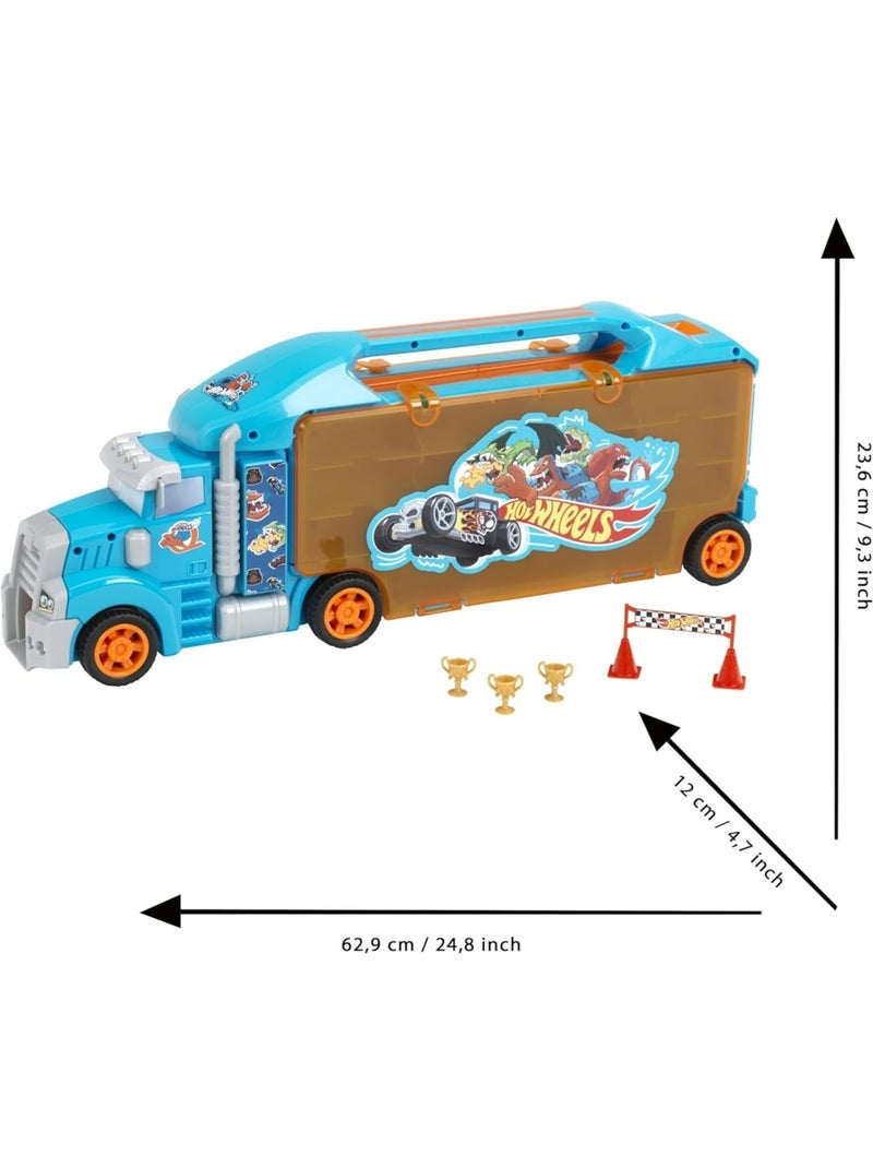 Hot Wheels - Camion-mallette de transport Bleu - Kiabi