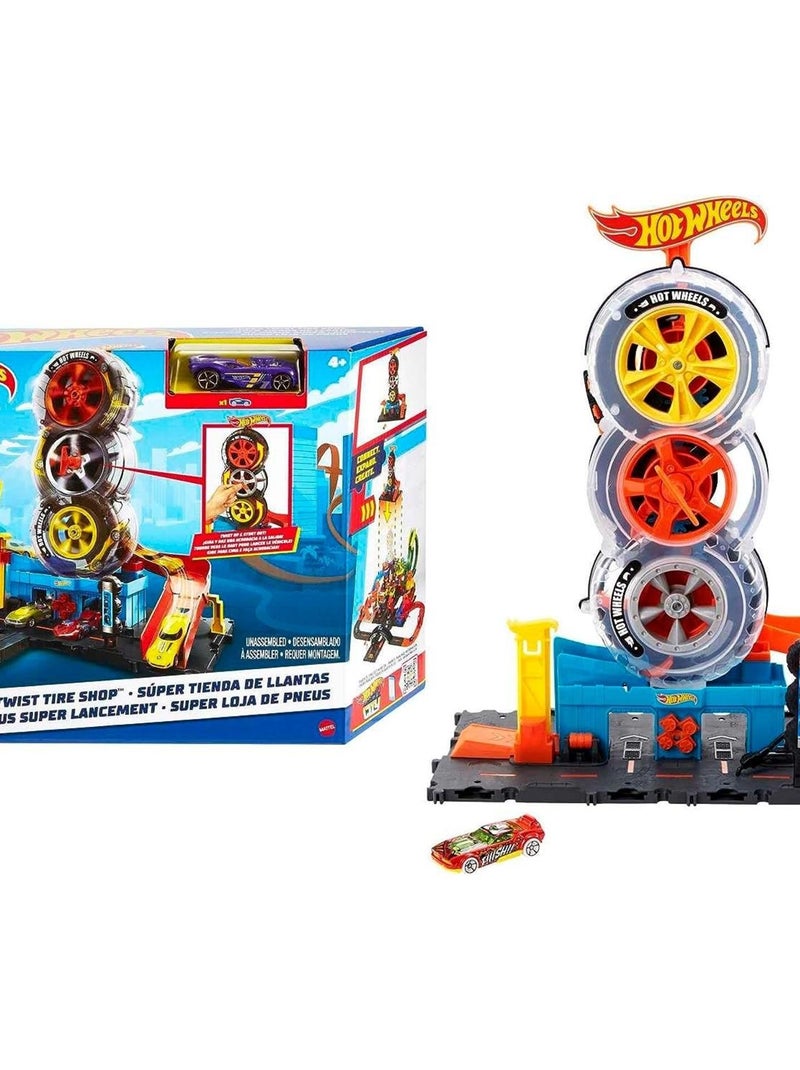 Hot Wheels City - Circuit boutique de pneus Multicolore - Kiabi