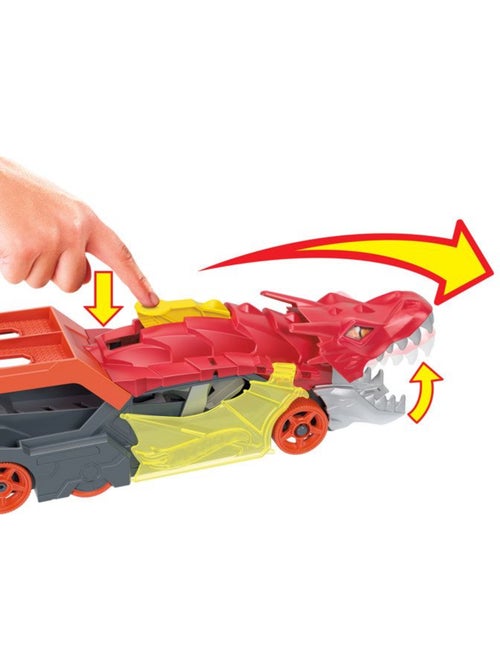 Hot wheels city - transporteur dragon lanceur 2-en-1 - camion / petite voiture - dès 3 ans gtk42 - Kiabi Hot wheels city - transporteur dragon lanceur 2-en-1 - camion / petite voiture - dès 3 ans gtk42 - Kiabi