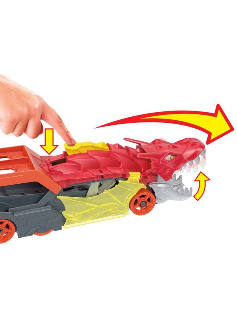 Hot wheels city - transporteur dragon lanceur 2-en-1 - camion / petite voiture - dès 3 ans gtk42 N/A - Kiabi