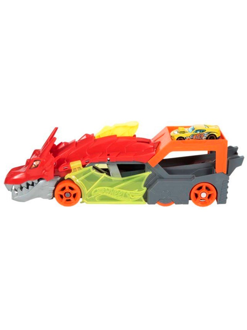 Hot wheels city - transporteur dragon lanceur 2-en-1 - camion / petite voiture - dès 3 ans gtk42 N/A - Kiabi
