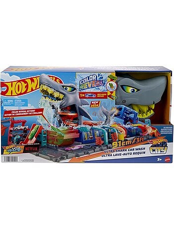 Hot Wheels City-Station De Lavage Requin Coffret Voiture