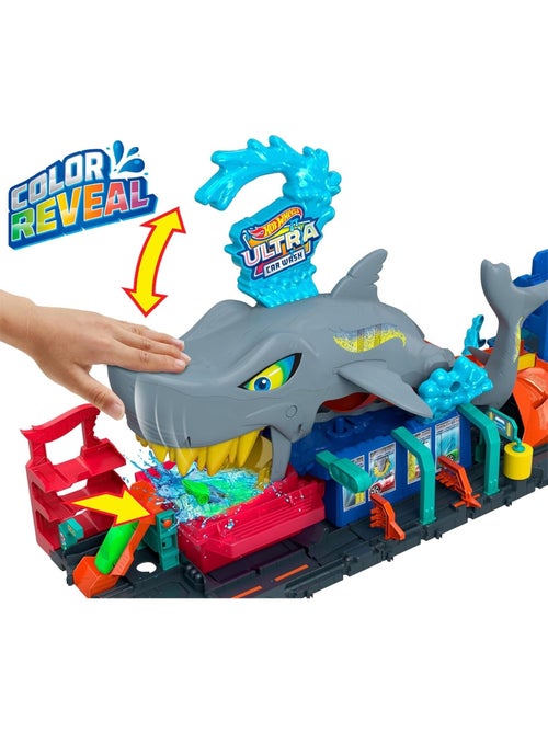 Hot Wheels City-Station De Lavage Requin Coffret Voiture - Kiabi