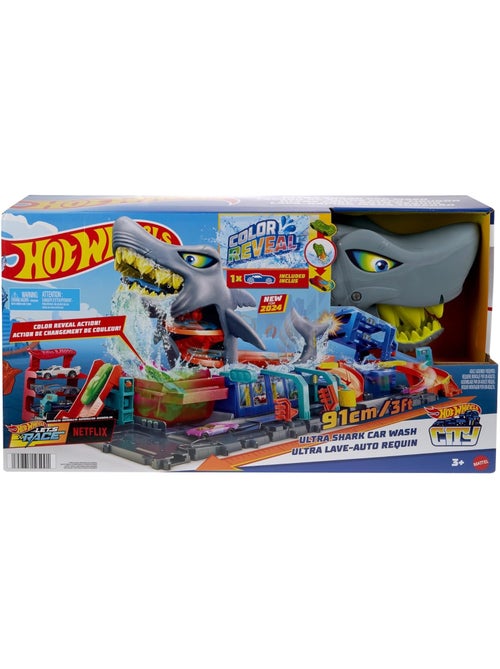 Hot Wheels City-Station De Lavage Requin Coffret Voiture - Kiabi