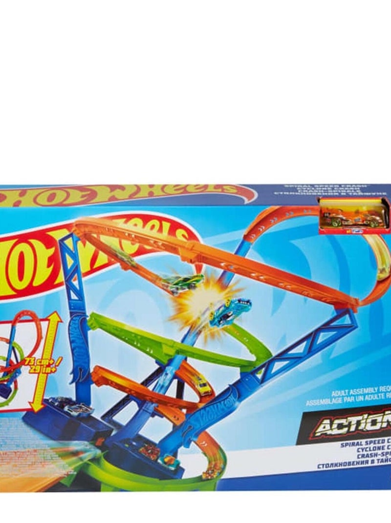 Hot Wheels Coffret Piste Cyclone Crash N/A - Kiabi