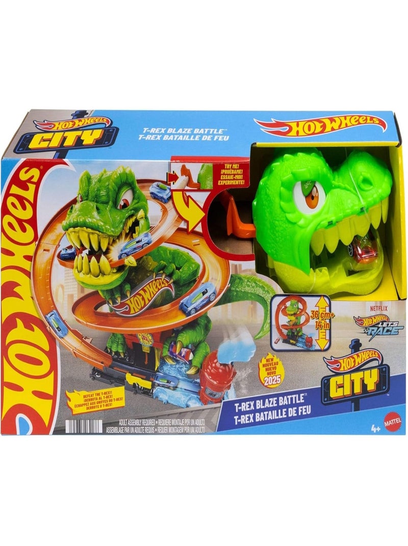 Hot Wheels Coffret T-Rex Bataille de Feu Noir Multicolore - Kiabi