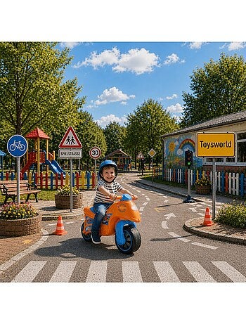 Hot Wheels Draisienne Moto pour enfant