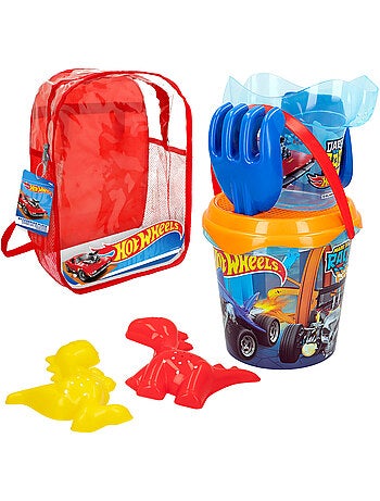 Hot wheels ensemble de seaux de plage avec accessoires et sac de transport