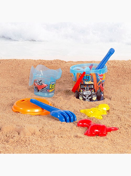 Hot wheels ensemble de seaux de plage avec accessoires et sac de transport - Kiabi