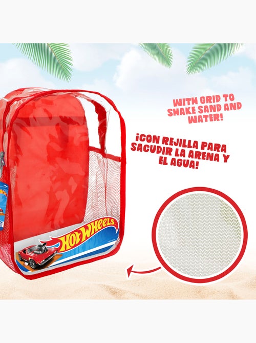Hot wheels ensemble de seaux de plage avec accessoires et sac de transport - Kiabi