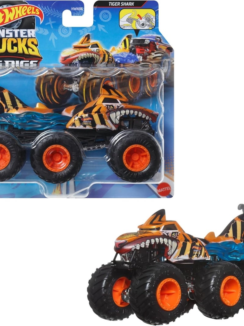 Hot Wheels Monster Trucks Gros Engins - Camion à l'échelle 1/64 Multicolore - Kiabi