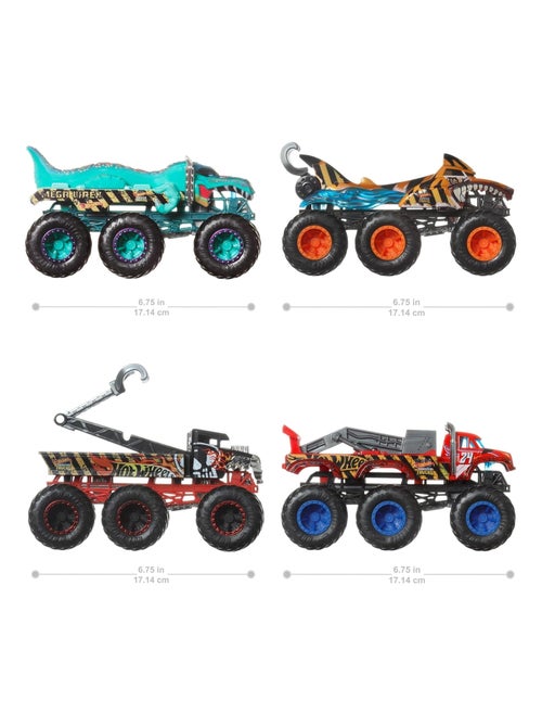 Hot Wheels Monster Trucks Gros Engins - Camion à l'échelle 1/64 - Kiabi