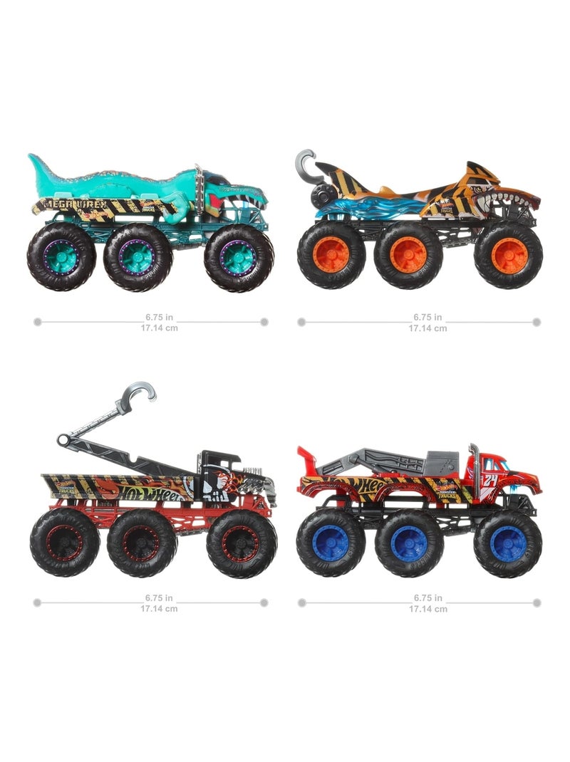 Hot Wheels Monster Trucks Gros Engins - Camion à l'échelle 1/64 Multicolore - Kiabi