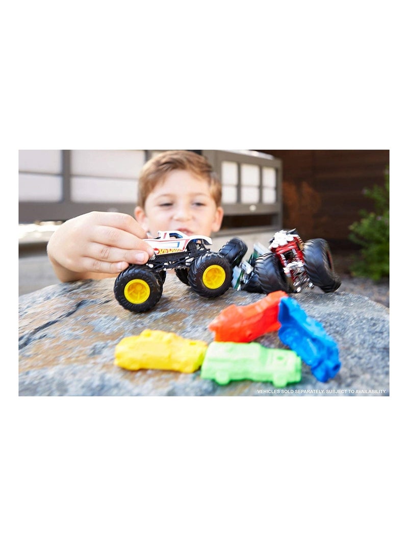 Hot Wheels Monster Trucks voiture aux roues g?antes, v?hicule ?chelle 1:64 Multicolore - Kiabi