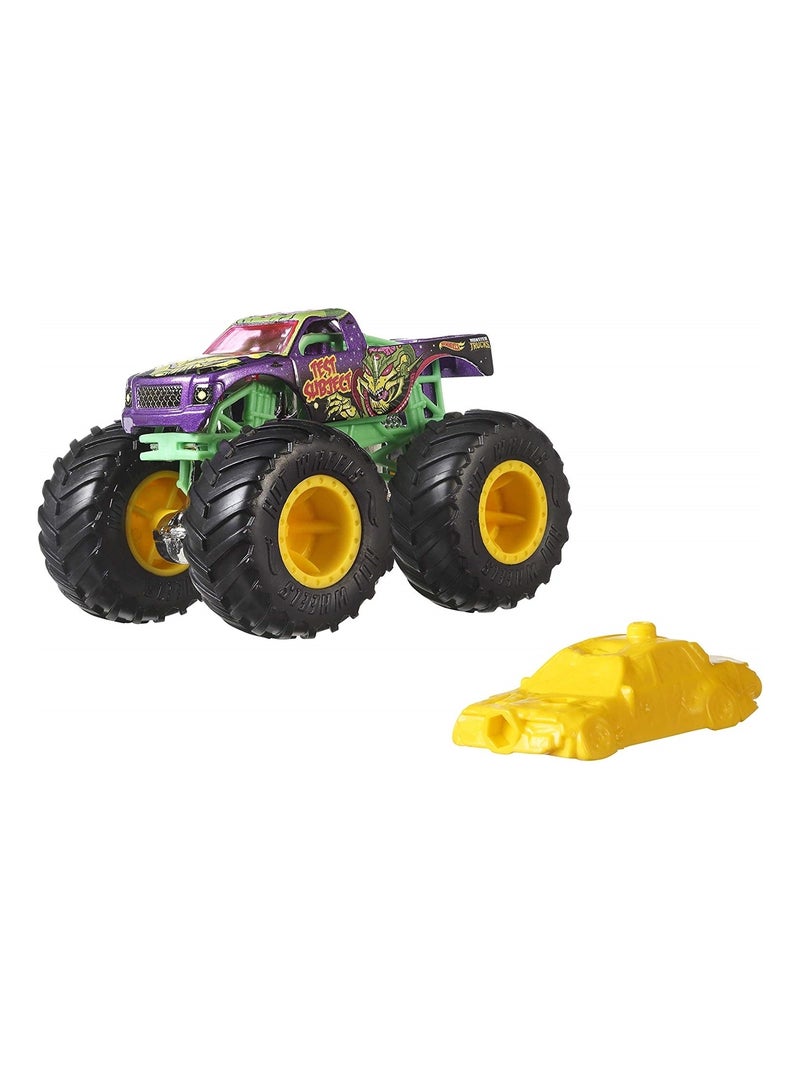 Hot Wheels Monster Trucks voiture aux roues géantes, véhicule échelle 1:64 Multicolore - Kiabi