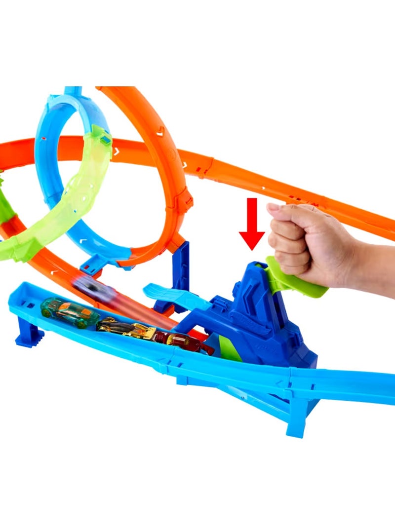 Hot Wheels Piste Looping Cyclone-Circuit et voiture Multicolore - Kiabi