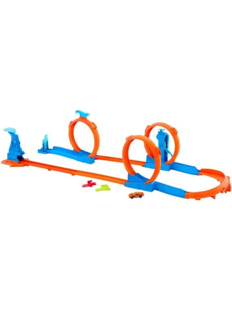 Hot Wheels Track Creator : triple looping Multicolore - Kiabi
