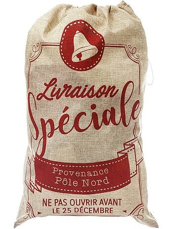 Hotte père noël imprimée