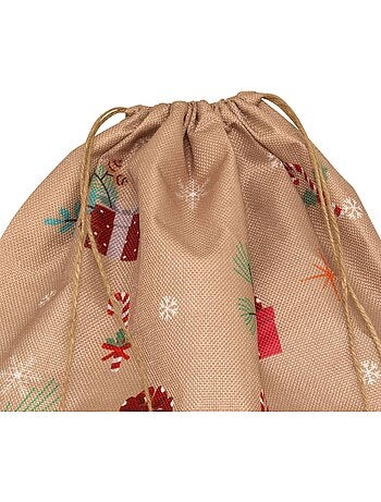 Hotte pere noel jute 50x70cm