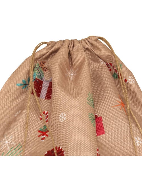 Hotte pere noel jute 50x70cm - Kiabi