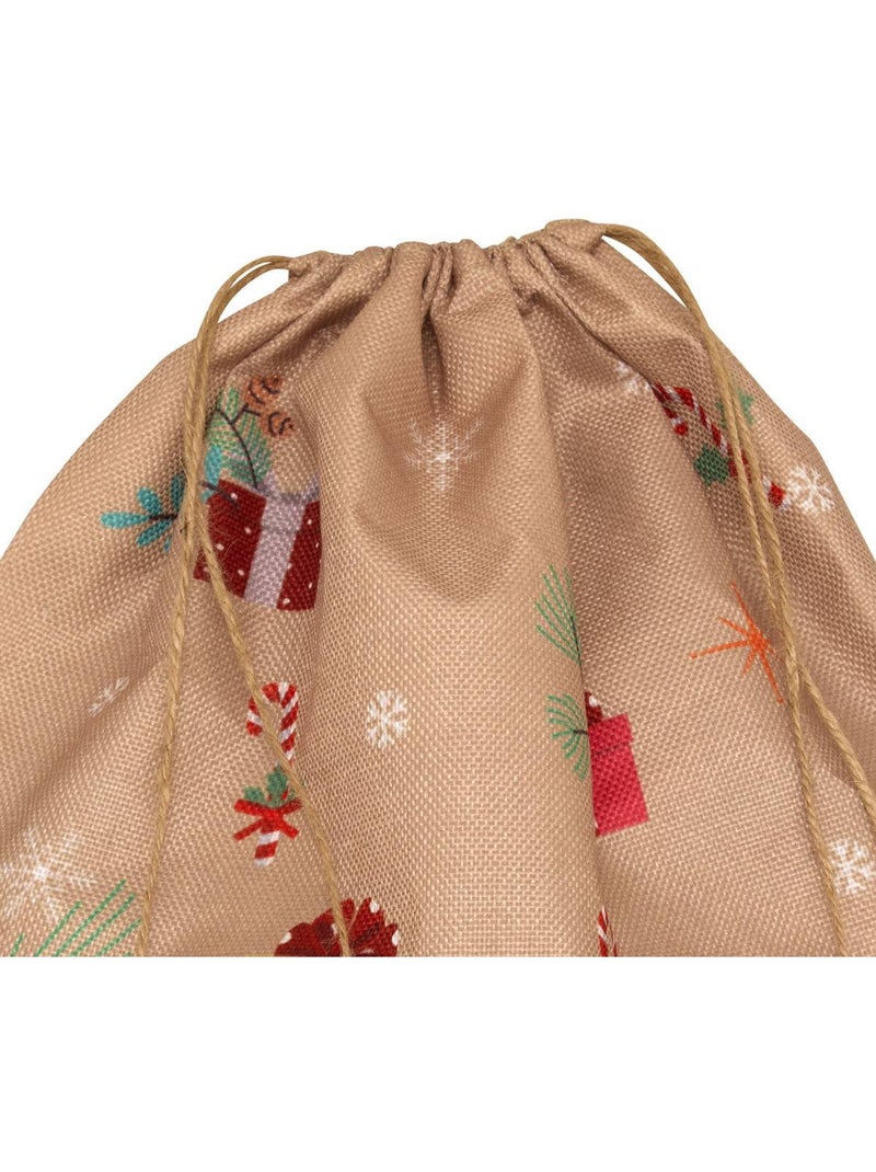 Hotte pere noel jute 50x70cm Beige - Kiabi