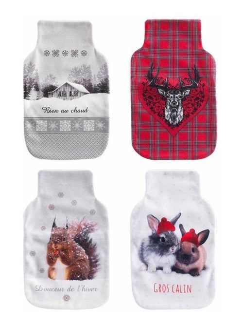Housse bouillotte polaire 21x34 cm Chamonix cerf - Kiabi