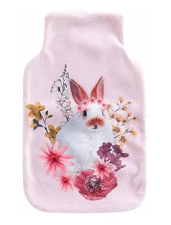 Housse bouillotte polaire 21x34 cm Kidoux lapin