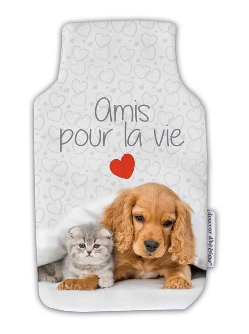 Housse bouillotte polaire 21x34 cm mignon amis pour la vie - Kiabi