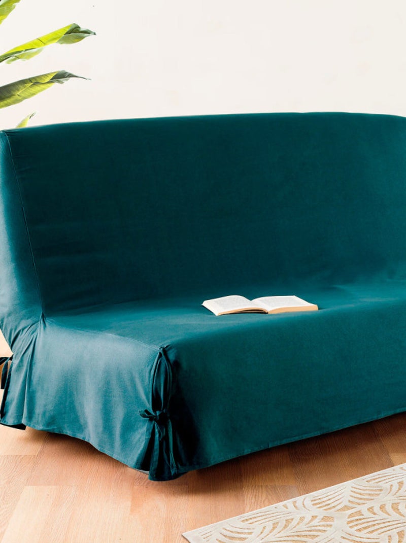 Housse Clic-clac - Atmosphera - 100% Coton Bleu canard - Kiabi