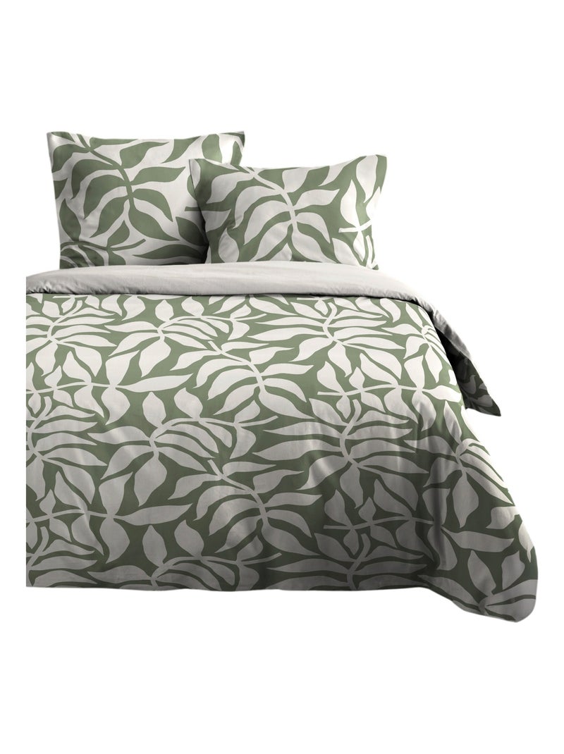Housse couette + 2 taies 220 x 240 cm Hakol Vert - Kiabi