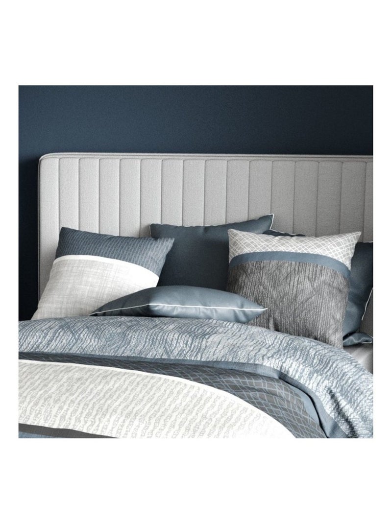 Housse couette + 2 taies Brehat Bleu - Kiabi