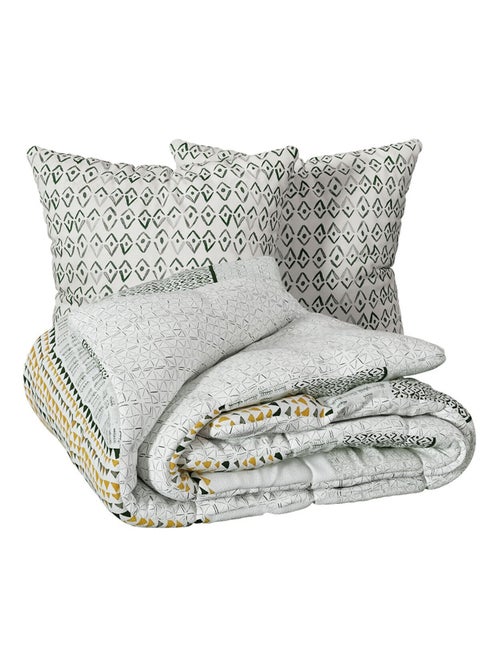 Housse couette + 2 taies Geo-chrono - Kiabi