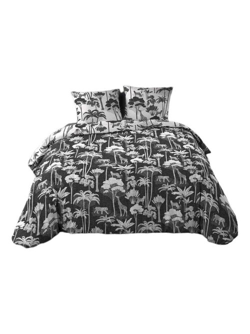 Housse couette + 2 taies Girafe et panthere - Kiabi Housse couette + 2 taies Girafe et panthere - Kiabi