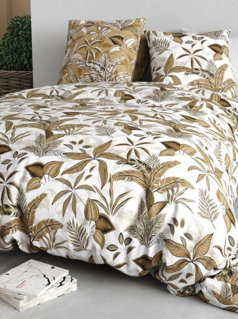 Housse couette + 2 taies Kahonie Blanc - Kiabi