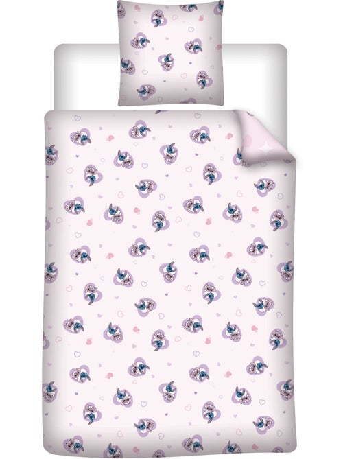 Housse Couette Disney Stitch & Angel 140x200cm + Taie 65x65cm ? Love Rose ? Polycoton - Kiabi Housse Couette Disney Stitch & Angel 140x200cm + Taie 65x65cm ? Love Rose ? Polycoton - Kiabi