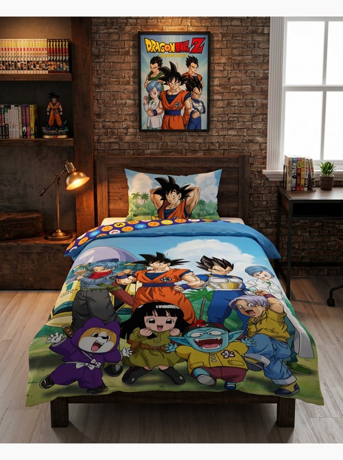 Housse Couette Dragon Ball 140x200cm + Taie 65x65cm – Goku Vegeta – Polycoton – Licence Officielle - Kiabi Housse Couette Dragon Ball 140x200cm + Taie 65x65cm – Goku Vegeta – Polycoton – Licence Officielle - Kiabi