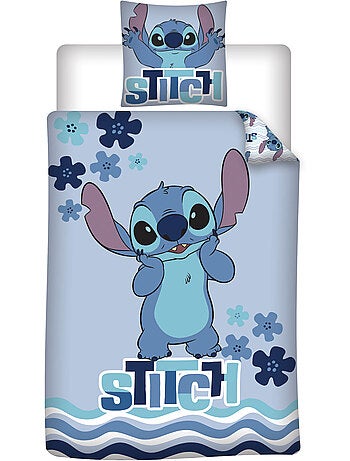 Housse Couette Flanelle Disney Stitch 140x200cm + Taie – Touché Doux Chaud – Licence Officielle