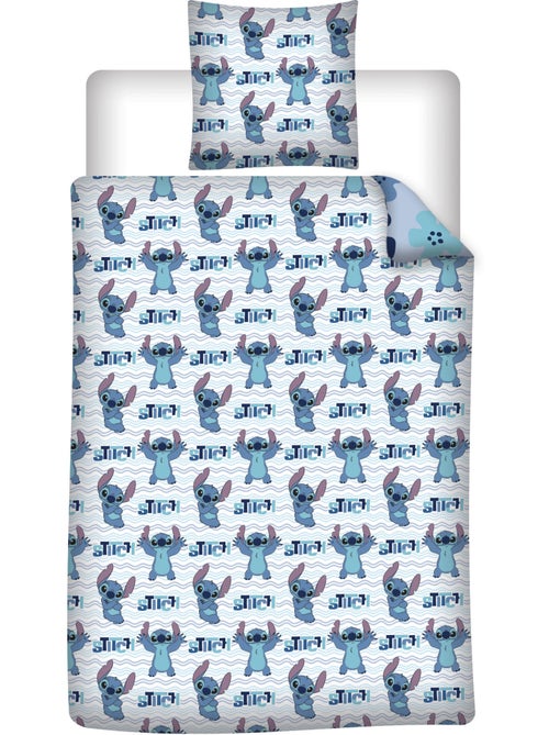 Housse Couette Flanelle Disney Stitch 140x200cm + Taie – Touché Doux Chaud – Licence Officielle - Kiabi