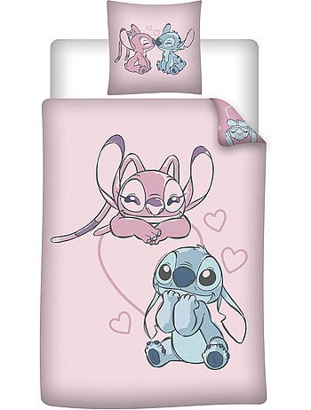 Housse Couette Flanelle Disney Stitch & Angel 140x200cm + Taie – Touché Doux Chaud