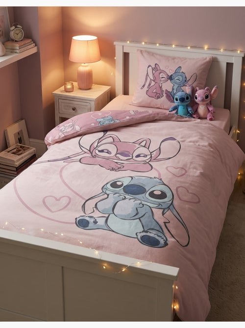 Housse Couette Flanelle Disney Stitch & Angel 140x200cm + Taie – Touché Doux Chaud - Kiabi