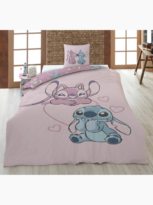 Housse Couette Flanelle Disney Stitch & Angel 140x200cm + Taie – Touché Doux Chaud - Kiabi