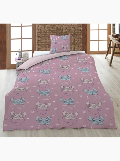 Housse Couette Flanelle Disney Stitch & Angel 140x200cm + Taie – Touché Doux Chaud - Kiabi