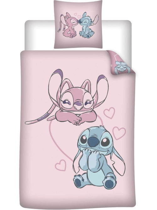 Housse Couette Flanelle Disney Stitch & Angel 140x200cm + Taie – Touché Doux Chaud - Kiabi