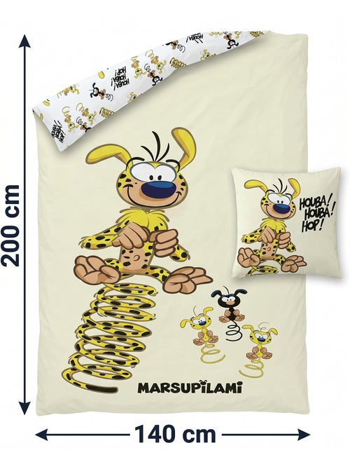 Housse Couette Marsupilami 140x200cm + Taie 65x65cm – Houba Houba Hop – Polycoton – Licence Officiel - Kiabi Housse Couette Marsupilami 140x200cm + Taie 65x65cm – Houba Houba Hop – Polycoton – Licence Officiel - Kiabi