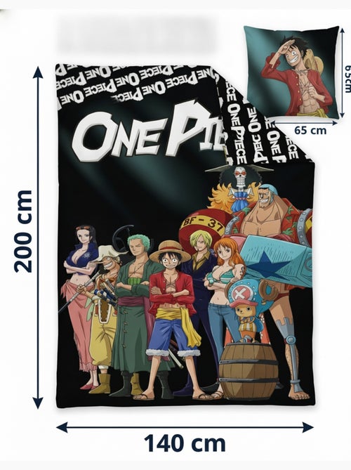 Housse Couette One Piece 140x200cm + Taie 65x65cm – Équipage Chapeau de Paille – Polycoton – Licence - Kiabi Housse Couette One Piece 140x200cm + Taie 65x65cm – Équipage Chapeau de Paille – Polycoton – Licence - Kiabi