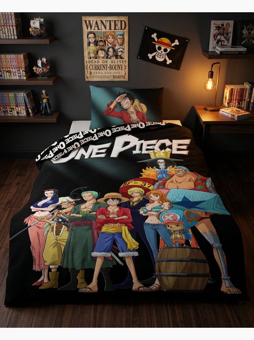 Housse couette one piece 140x200cm + taie 65x65cm – équipage chapeau de paille – polycoton - Kiabi Housse couette one piece 140x200cm + taie 65x65cm – équipage chapeau de paille – polycoton - Kiabi