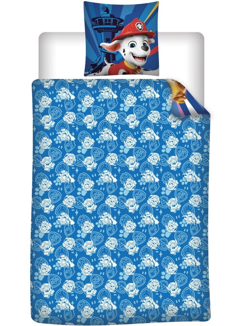 Housse Couette Pat'Patrouille 140x200cm + Taie 65x65cm – Chase Marshall Stella – Polycoton – Licence - Kiabi