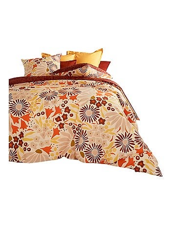 Housse couette + taie 220 x 240 cm Fleur retro Daisy