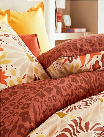 Housse couette + taie 220 x 240 cm Fleur retro Daisy