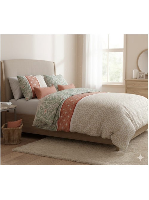 Housse couette + taie Arabesque - Kiabi